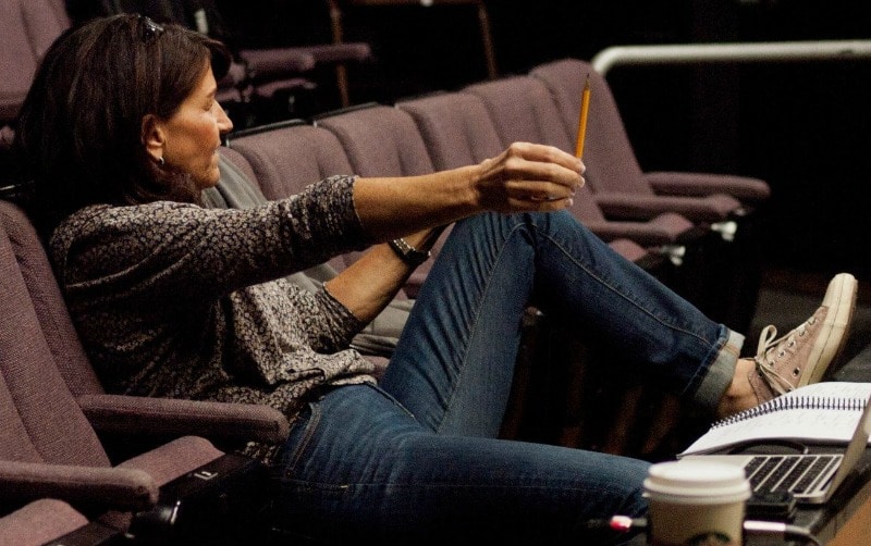 Brenda Billings in rehearsal at Miners Alley Playhouse. 