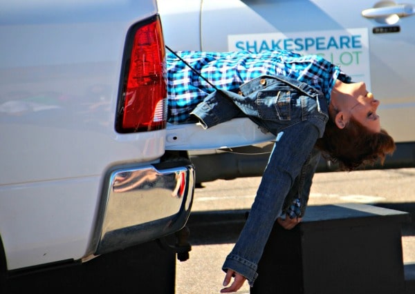 Jessica Austgen. 'Shakespeare in the Parking Lot.' Photo by John Moore.