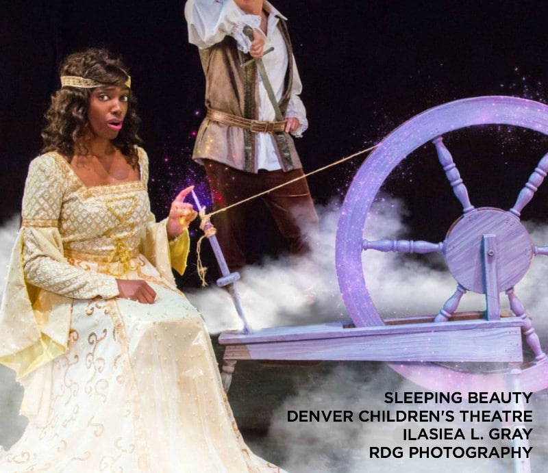 Ilasiea L. Gray brings perhaps unprecedented color to Denver audiences as Sleeping Beauty for Denver Children's Theatre. Photo by Becky Toma.