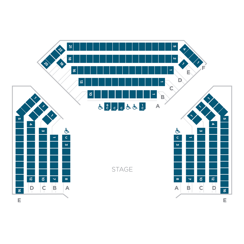 The Jones Theatre seat map