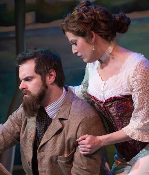 Cole Burden and Emily Van Fleet in the Arvada Center's 'Sunday in the Park with George.' Matt Gale Photography.