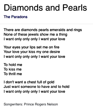 Diamonds and Pearls