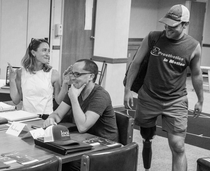 Paper Cut Rehearsal Photo. Photo by George Lange. 