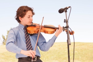 Teddy Meyer playing violin at at age 13 True West Awards