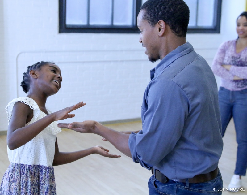 Hand Games. Zaria Kelley and Sharod Choyce.Last Night and the Night Before. Photo by John Moore.