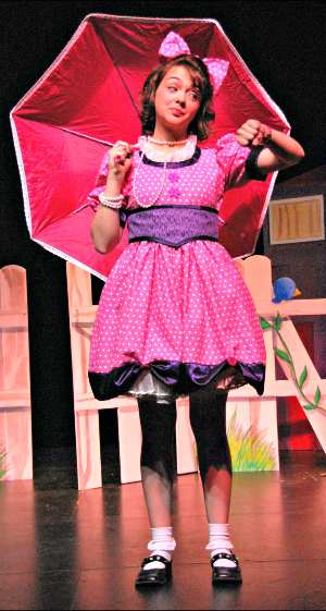 Neyla Pekarek in 'The Tomato Plant Girl' at the University of Northern Colorado.