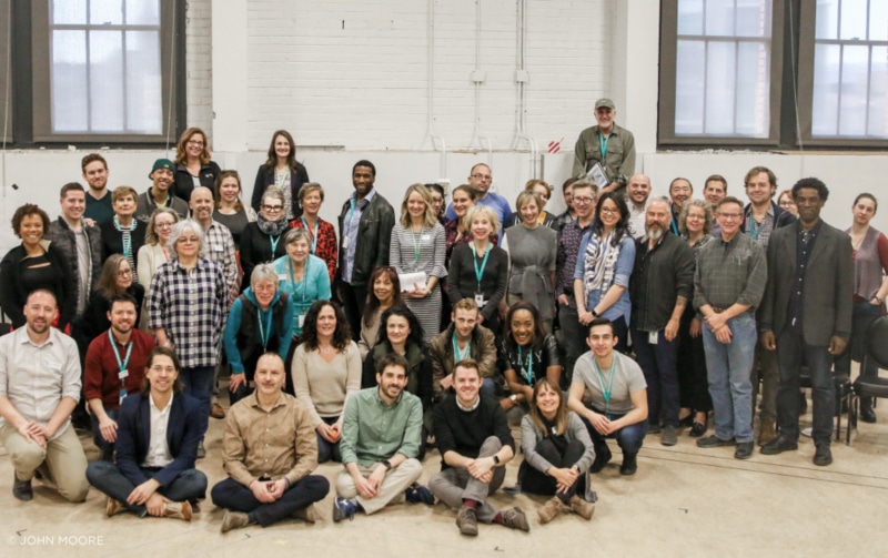 Sweat cast and creatives. Photo by John Moore.