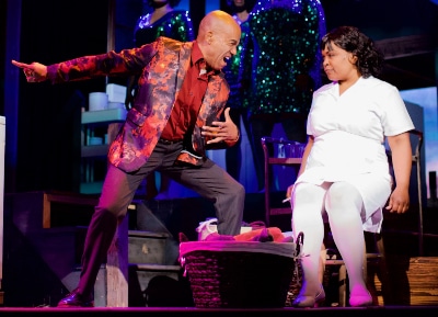 Leonard Barrett Junio as The Dryer and Mary Louise Lee as Caroline Thibodeaux. Photo by Christne Fisk. 