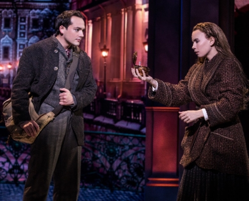 Lila Coogan (Anya) and Stephen Brower (Dmitry) in the National Tour of ANASTASIA. Photo by Matthew Murphy, MurphyMade