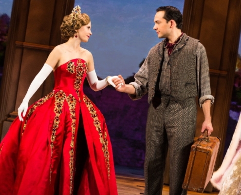 Lila Coogan (Anya) and Stephen Brower (Dmitry) in the National Tour of ANASTASIA. Photo by Evan Zimmerman, MurphyMade