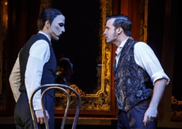 “Devil Take the Hindmost” starring Bronson Norris Murphy (“The Phantom”) and Sean Thompson (“Raoul, Vicomte de Chagny”). Photo: Joan Marcus.