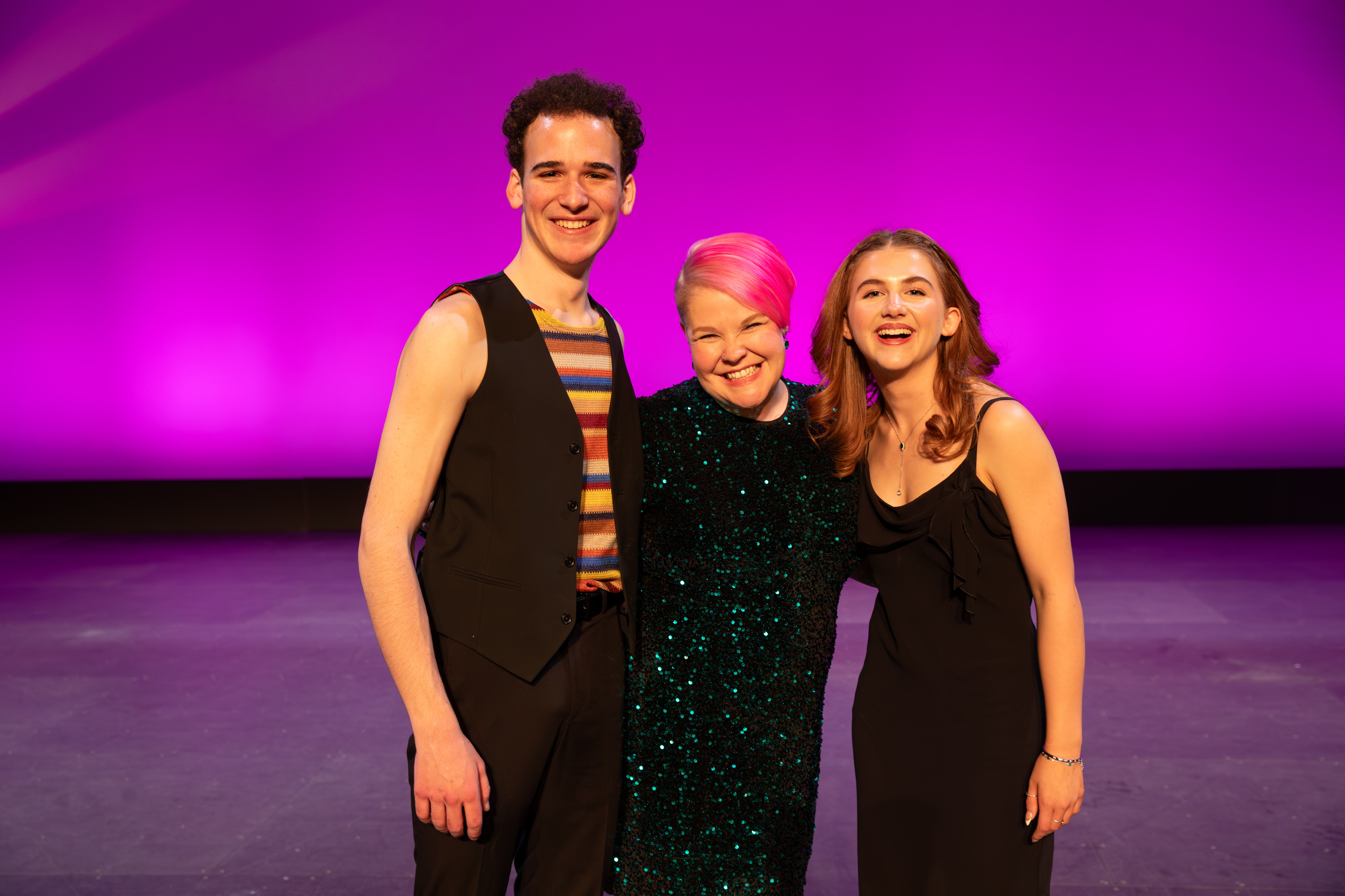 In order from left to right: Grayson Graham, Lyndsay Dru Corbett & Hannah Schnorr