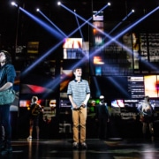 Ben Levi Ross and the Company of the First North American Tour of Dear Evan Hansen. Photo by Matthew Murphy. 2018