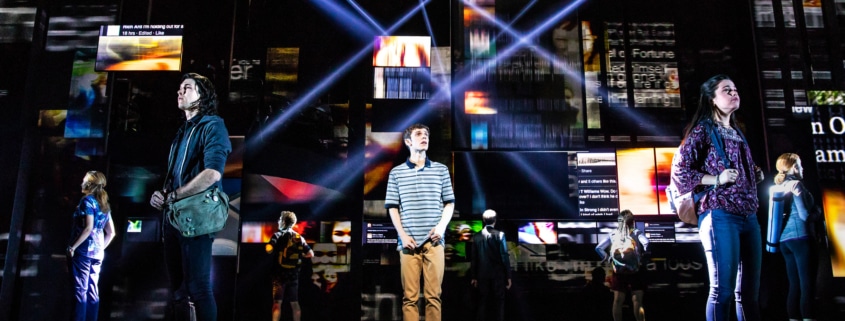 Ben Levi Ross and the Company of the First North American Tour of Dear Evan Hansen. Photo by Matthew Murphy. 2018