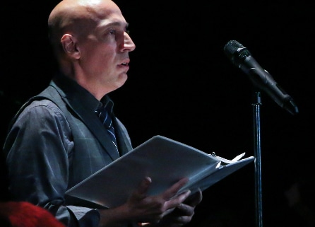 Featured 'The Laramie Project' reading at BDT Stage on October 8, 2018. Pictured_ Nick Sugar. Photo by John Moore