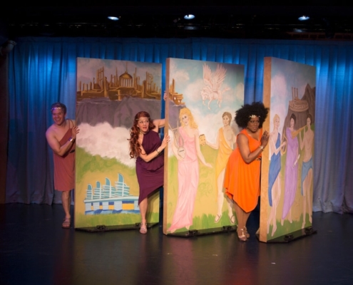 Aaron Vega, Sarah Rex and Sheryl McCallum in DCPA XANADU Photo By Emily Lozow