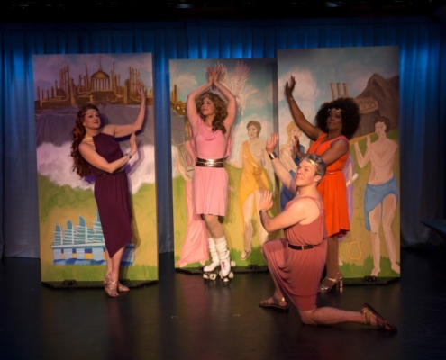 Sarah Rex, Lauren Shealy, Aaron Vega and Sheryl McCallum in DCPA XANADU Photo By Emily Lozow