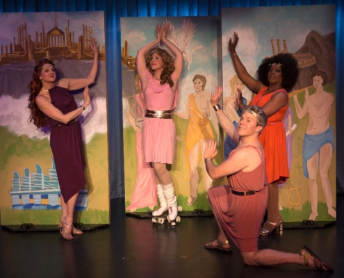 Sarah Rex, Lauren Shealy, Aaron Vega and Sheryl McCallum in DCPA XANADU Photo By Emily Lozow