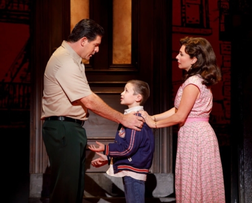 Richard H. Blake (Lorenzo), Frankie Leoni (Young C) and Michelle Aravena (Rosina) Photo: Joan Marcus