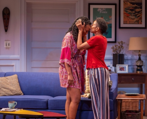 Bianca LaVerne Jones and Erin Cherry in Last Night and the Night Before. Photo by Adams VisCom.