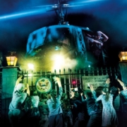 The helicopter lands in ‘The Nightmare’ in MISS SAIGON. Photo: Matthew Murphy and Johan Persson