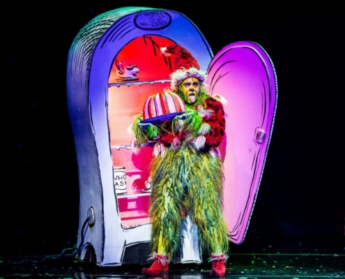 Philip Huffman as The Grinch in the 2016 Touring Company of Dr. Seuss’ HOW THE GRINCH STOLE CHRISTMAS! The Musical