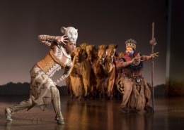 Nia Holloway as Nala, Buyi Zama as Rafiki and The Lionesses in THE LION KING North American Tour © Disney. Photo by Deen van Meer.