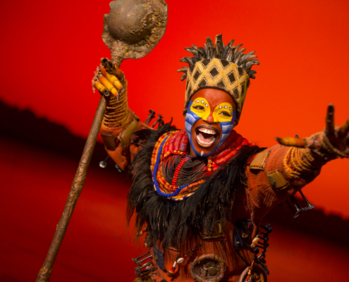 Mukelisiwe Goba as Rafiki. The Lion King. Disney. Photo by Matthew Murphy