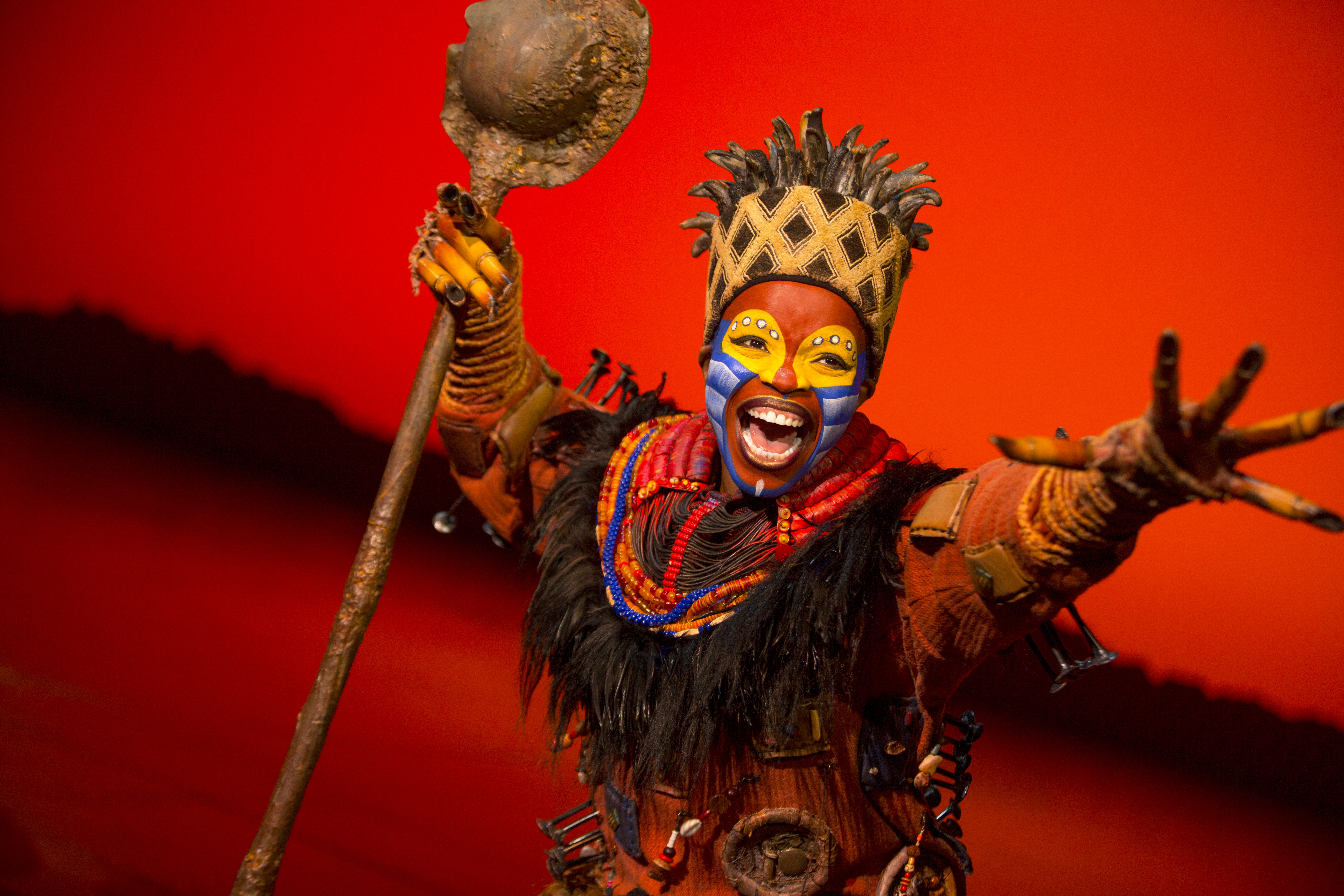 Mukelisiwe Goba as Rafiki. The Lion King. Disney. Photo by Matthew Murphy