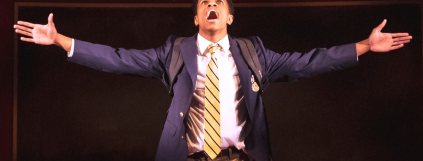 Jeremy Pope in the recent Broadway production of 'Choir Boy.' Photo by Matthew Murphy.