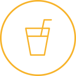 small icon of a cup and straw
