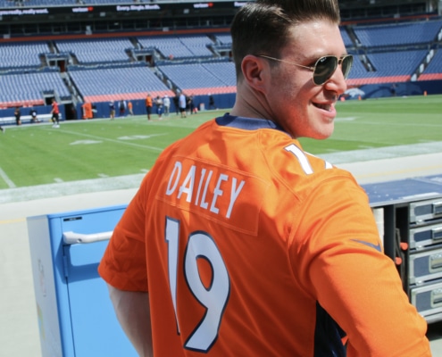 Matthew Dailey Miss Saigon Denver Broncos National Anthem. Photo by John Moore