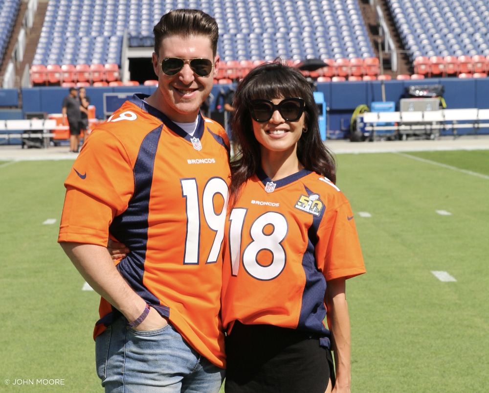 Miss Saigon. Matthew Dailey. Rael Leigh Case. Denver Broncos. National Anthem. Photo by John Moore. 