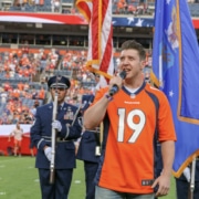 Matthew Dailey Miss Saigon Denver Broncos National Anthem. Photo by John Moore