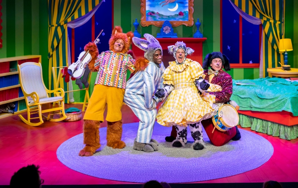 Mercedes Perez, Rakeem Lawrence, Susannah McLeod and Marco Robinson in GOODNIGHT MOON_Photo by Adams VisCom