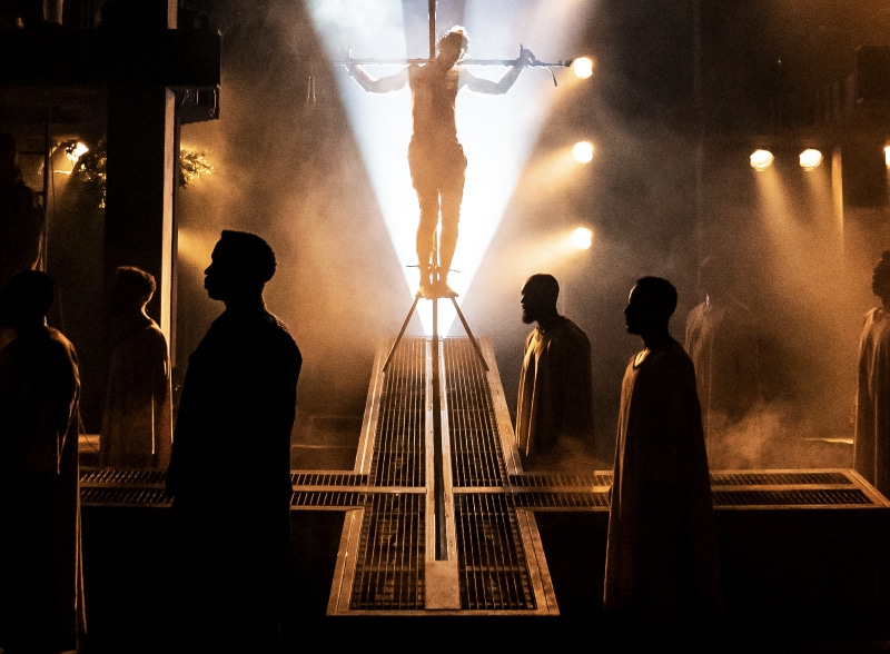 Aaron LaVigne and the company of the North American Tour of JESUS CHRIST SUPERSTAR. Photo by Matthew Murphy.