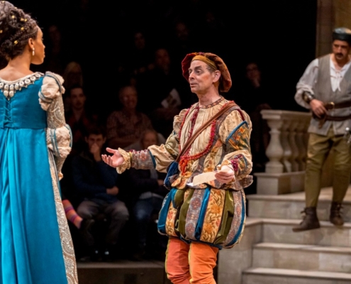 Krystel Lucas, Larry Paulsen, and Kirk Taylor in TWELFTH NIGHT_ Photos by Adams VisCom