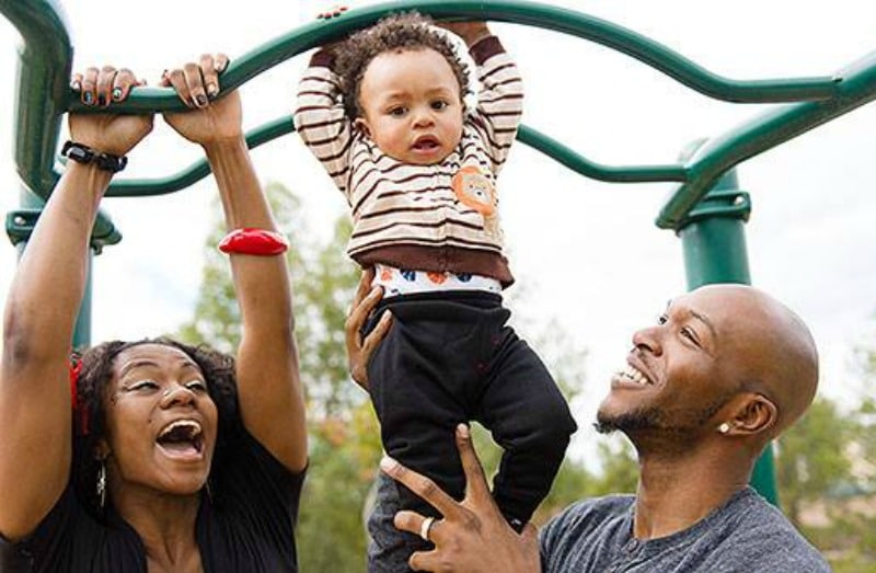 Faith, Syer and Andre Simmons in 2016. 