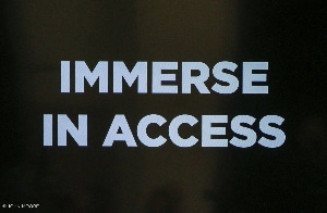 Immerse in Access. Off-Center Photo by John Moore.