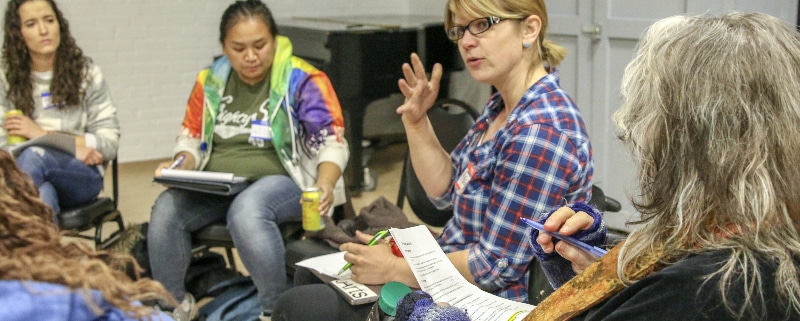 Phamaly Theatre Company Artistic Director Regan Linton was a presenter at Monday's 'Immerse In Access' event. Photo by John Moore.