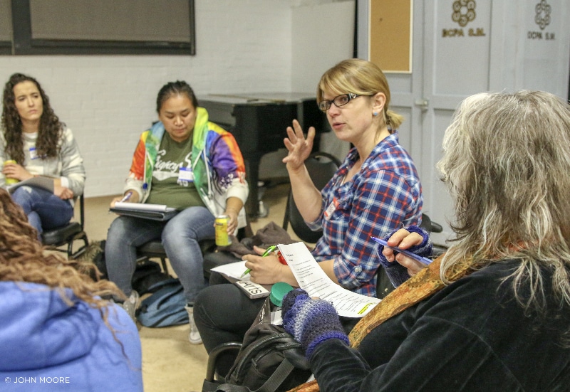 Phamaly Theatre Company Artistic Director Regan Linton was a presenter at Monday's 'Immerse In Access' event. Photo by John Moore.