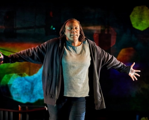 Dael Orlandersmith in the Rattlestick Playwrights Theater production of Until the Flood. Photo by Robert Altman.