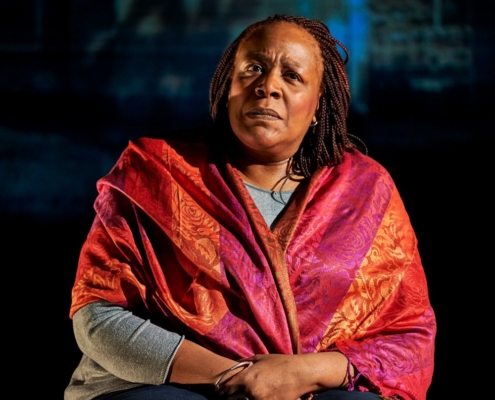 Dael Orlandersmith in the Rattlestick Playwrights Theater production of Until the Flood. Photo by Robert Altman.