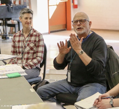 Another Kind of Silence. 2020 Colorado New Play Summit. Paywright M L Fedlman and Director of Artistic Sign Language Lewis Merklin. Photo by John Moore.