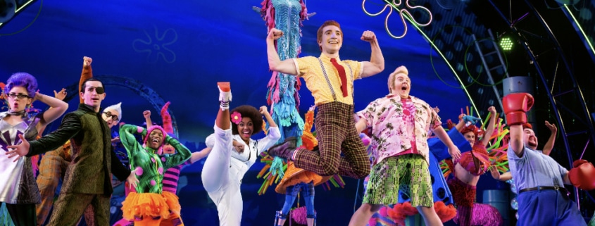 The Company of 'The SpongeBob Musical' sing 'Bikini Bottom Day. Photo by Jeremy Daniel