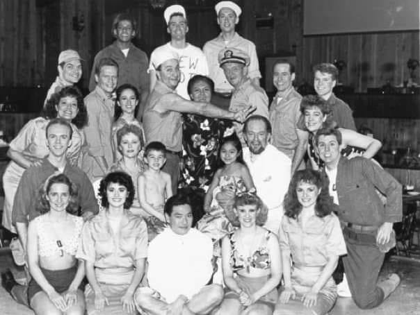 Bill McHale with the cast of 'South Pacific,' including Beth Malone. 