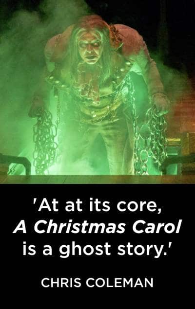 A Christmas Carol. Jeff Roark as Marley. PHOTO BY Adams VisCom