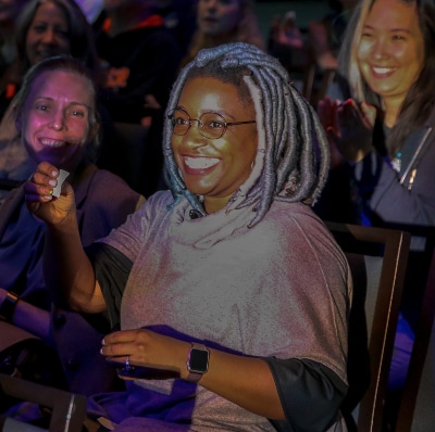 Project Manager Helen Masvikeni at a DCPA employee meeting earlier this year. Photo by John Moore. 