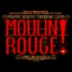 Moulin Rouge! Glitzy representation of famous Moulin Rouge! sign with windmill taking the place of dot at bottom of exclamation point