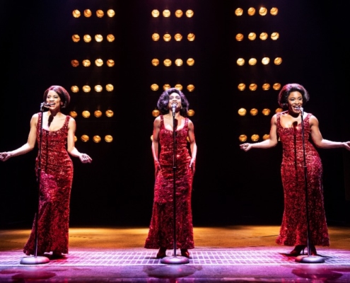 Taylor Symone Jackson, Candice Marie Woods, and Nasia Thomas in AIN'T TOO PROUD. Photo by Matthew Murphy.